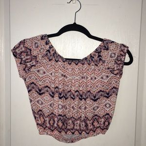 Off shoulder crop top